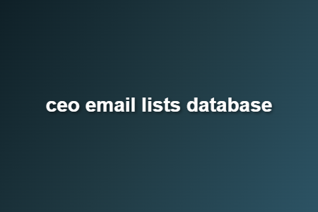 ceo email lists database